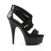 DELIGHT-669 Plateau Sandaletten Schwarz | Pleaser