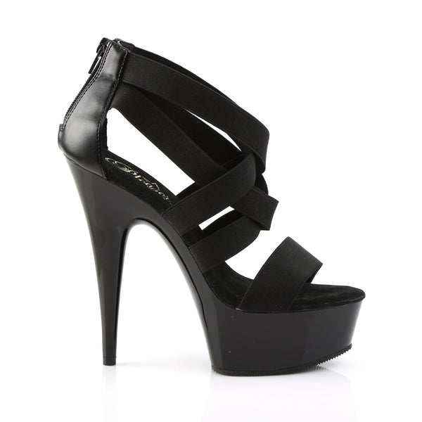 DELIGHT-669 Plateau Sandaletten Schwarz | Pleaser