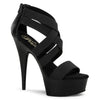 DELIGHT-669 Plateau Sandaletten Schwarz | Pleaser