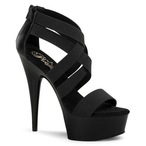 DELIGHT-669 Plateau Sandaletten Schwarz | Pleaser