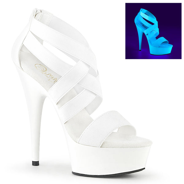 DELIGHT-669 Plateau Sandaletten - Weiß | Pleaser