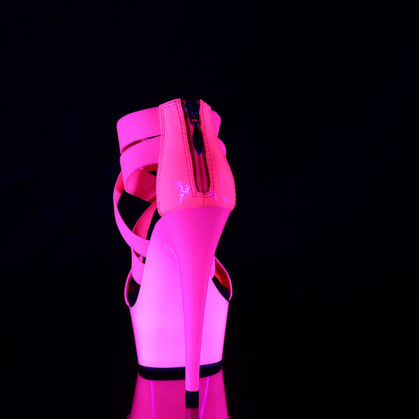 DELIGHT-669UV Plateau Sandaletten Neon Pink UV von Pleaser – Ansicht 4