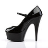 DELIGHT-687 Plateau Pumps Schwarz Lack von Pleaser – Ansicht 3