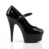 DELIGHT-687 Plateau Pumps Schwarz Lack von Pleaser – Ansicht 5