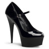 DELIGHT-687 Plateau Pumps Schwarz Lack von Pleaser