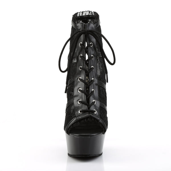 DELIGHT-696LC Plateau Stiefeletten transparent von Pleaser – Ansicht 2