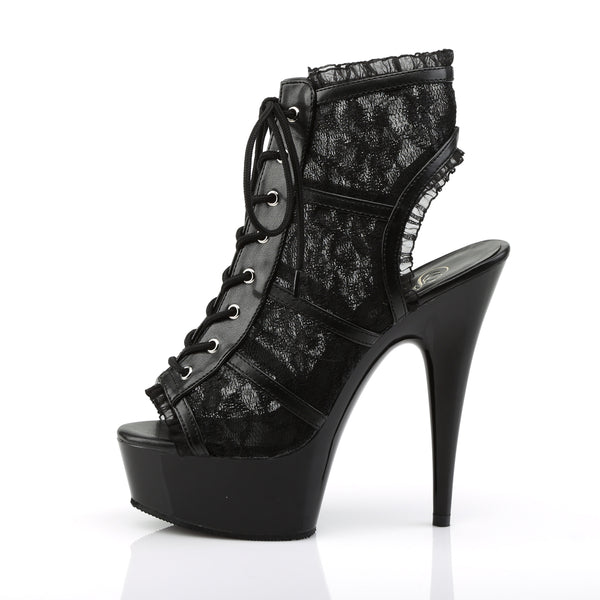 DELIGHT-696LC Plateau Stiefeletten transparent von Pleaser – Ansicht 3