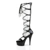 DELIGHT-698 Plateau Sandaletten Schwarz von Pleaser – Ansicht 3
