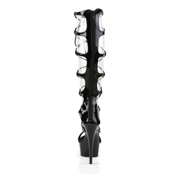 DELIGHT-698 Plateau Sandaletten Schwarz von Pleaser – Ansicht 4