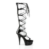 DELIGHT-698 Plateau Sandaletten Schwarz von Pleaser – Ansicht 5