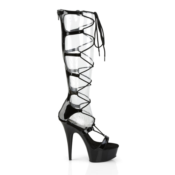 DELIGHT-698 Plateau Sandaletten Schwarz von Pleaser – Ansicht 5