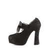 DEMON-11 Plateau High Heel Pumps mit Spitze Schwarz von DemoniaCult – Ansicht 3