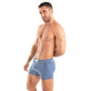 Herren Badeshorts mit Reißverschlusstaschen - Denim-Style Blau | TOF Paris
