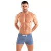 Herren Badeshorts mit Reißverschlusstaschen - Denim-Style Blau | TOF Paris