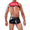 Rotes verführerisches Harness mit maskulinem Design von TOF Paris – Ansicht 6
