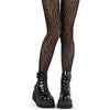 DH420 Leopard-Netzstrumpfhose Schwarz (1 Paar) von Demonia