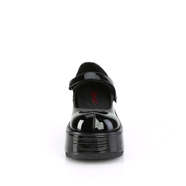 DOLLIE-01 Plateau Schuhe Lack schwarz Mary Janes von DemoniaCult – Ansicht 2