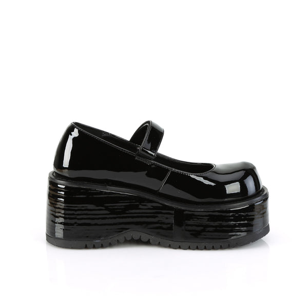DOLLIE-01 Plateau Schuhe Lack schwarz Mary Janes von DemoniaCult – Ansicht 5