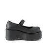DOLLIE-01 Plateau Schuhe matt schwarz Mary Janes von DemoniaCult – Ansicht 5