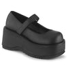DOLLIE-01 Plateau Schuhe matt schwarz Mary Janes von DemoniaCult
