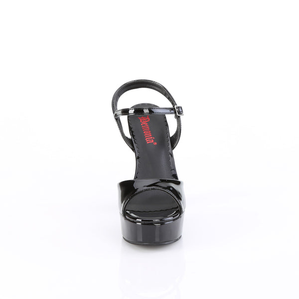 DOLLY-09 Plateau High Heel Sandaletten Schwarz Lack von DemoniaCult – Ansicht 2