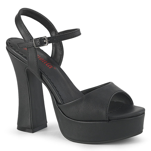 DOLLY-09 Plateau High Heel Sandaletten Schwarz Matt | DemoniaCult