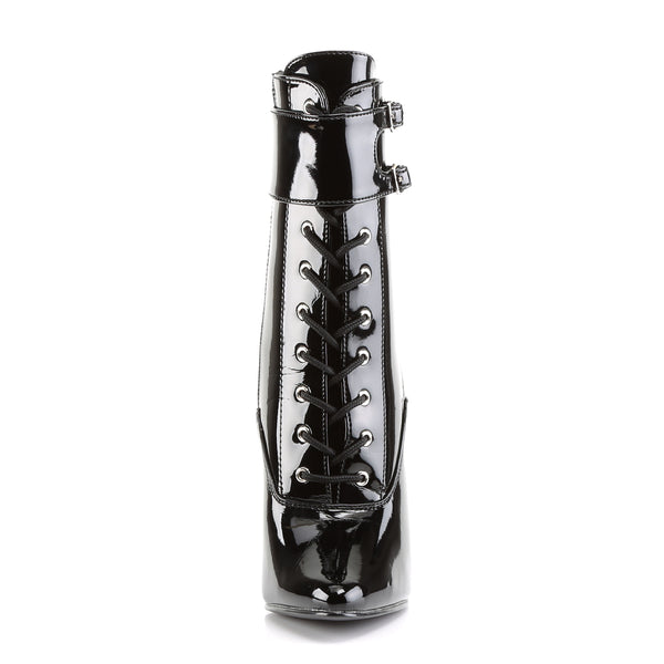 DOMINA-1023 Stiefeletten Schwarz Lack von Devious – Ansicht 2