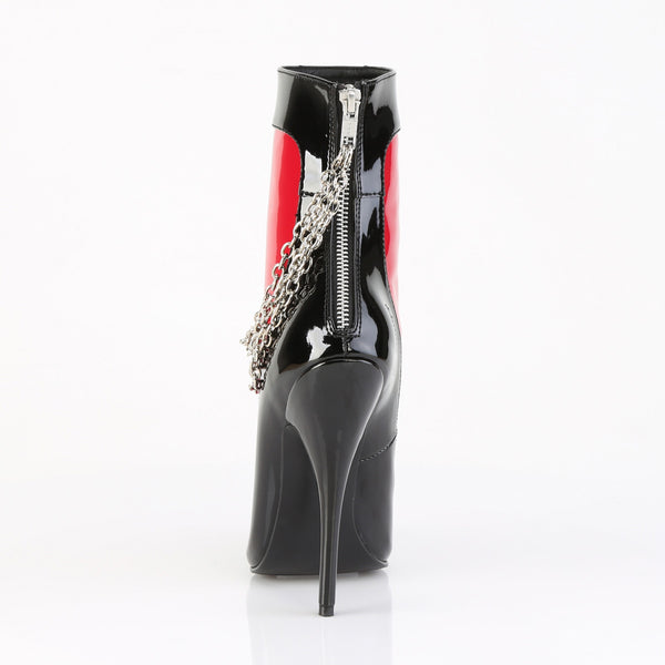 DOMINA-1033 Stiefelette - Rot/Schwarz von Devious – Ansicht 4