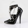 DOMINA-118 High Heel Sandaletten - Schwarz Lack von Devious – Ansicht 3