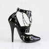 DOMINA-118 High Heel Sandaletten - Schwarz Lack von Devious – Ansicht 5