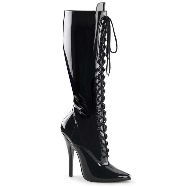 DOMINA-2020 Stiefel Schwarz Lack von Devious