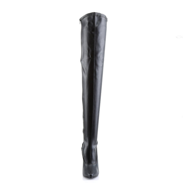 DOMINA-3000 Overknee Stiefel Schwarz Matt von Devious – Ansicht 2