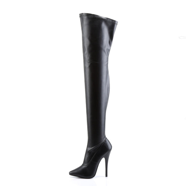 DOMINA-3000 Overknee Stiefel Schwarz Matt von Devious – Ansicht 3