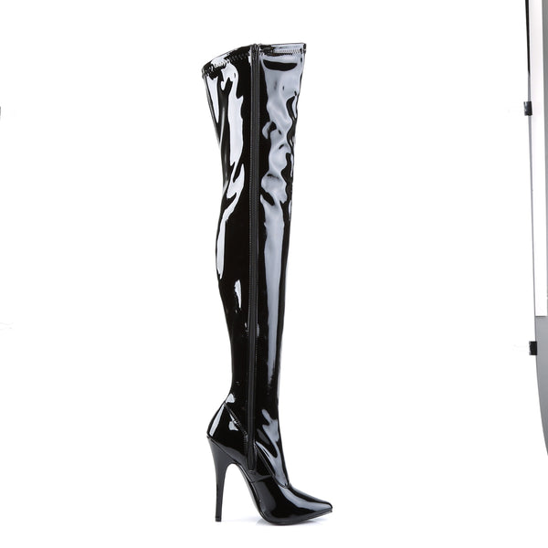 DOMINA-3000 Overknee Stiefel Schwarz Lack von Devious – Ansicht 5