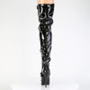 DOMINA-3027 Plateau Overknee Stiefel - Schwarz Lack von Devious – Ansicht 4