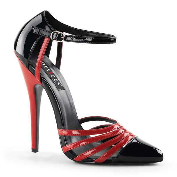 DOMINA-412 Pumps Schwarz/Rot | Devious SALE