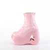 DYNAMITE-100 Plateau Stiefeletten glänzend rosa Stern von DemoniaCult – Ansicht 3