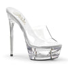 ECLIPSE-601 Plateau Pantoletten Transparent | Pleaser