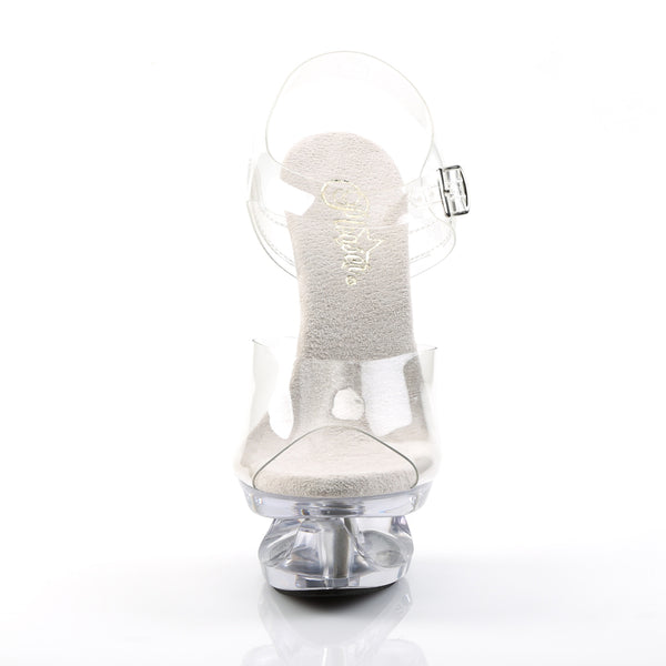 ECLIPSE-608 Plateau Sandaletten Transparent | Pleaser