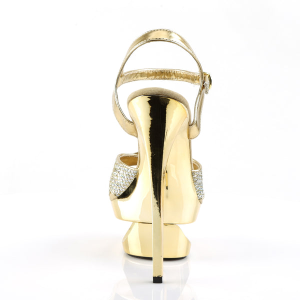 ECLIPSE-619G Plateau Sandaletten - Gold/Glitter | Pleaser SALE