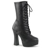 ELECTRA-1020 Plateau Stiefeletten Schwarz Matt von Pleaser