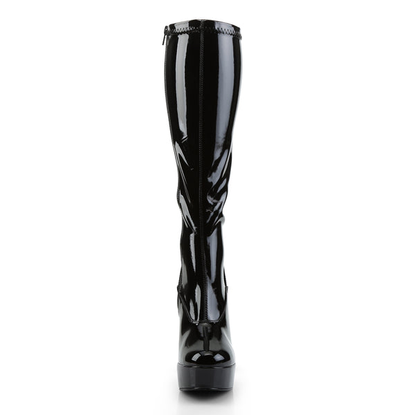 ELECTRA-2000Z Plateau Stiefel - Lack Schwarz von Pleaser – Ansicht 2