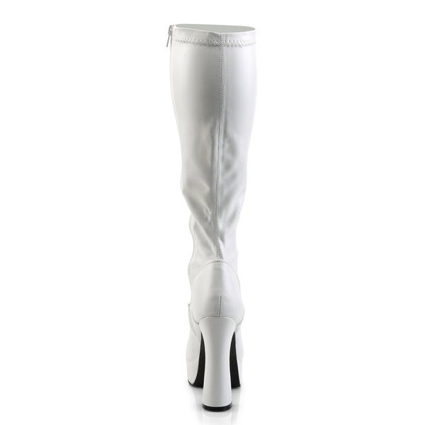 ELECTRA-2000Z Plateau Overknee Stiefel Weiß Matt von Pleaser – Ansicht 4