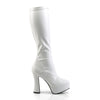 ELECTRA-2000Z Plateau Overknee Stiefel Weiß Matt von Pleaser – Ansicht 5