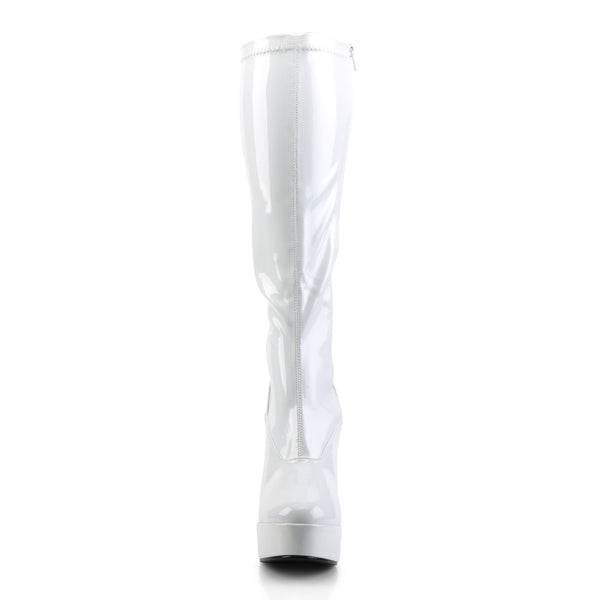 ELECTRA-2000Z Plateaustiefel Weiß Lack von Pleaser – Ansicht 2