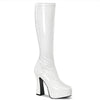 ELECTRA-2000Z Plateaustiefel Weiß Lack von Pleaser