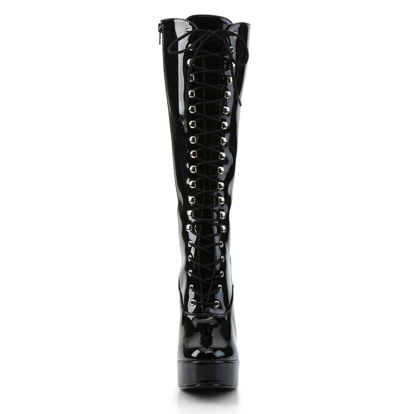 ELECTRA-2020 Plateau Stiefel Schwarz Lack | Pleaser SALE
