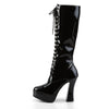 ELECTRA-2020 Plateau Stiefel Schwarz Lack | Pleaser SALE