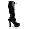ELECTRA-2020 Plateau Stiefel Schwarz Lack | Pleaser SALE