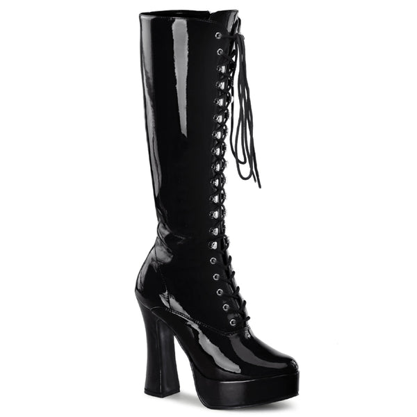 ELECTRA-2020 Plateau Stiefel Schwarz Lack von Pleaser